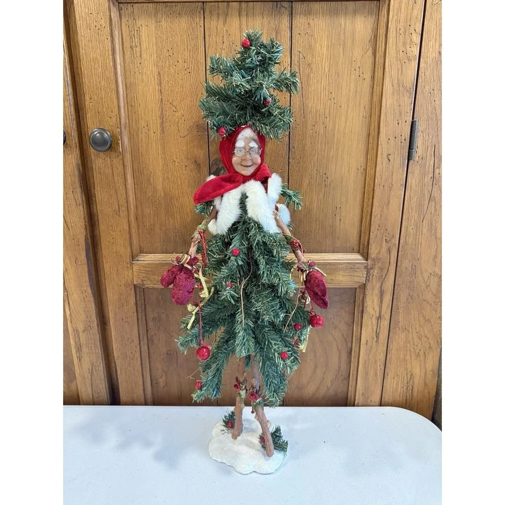 VTG Mrs Santa Posable Tree Christmas Decoration Holiday Elegance 22